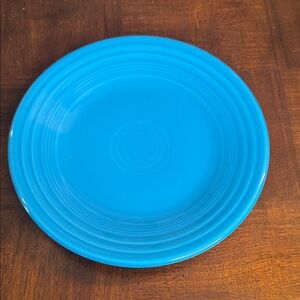 Fiesta Fiestaware Peacock Turquoise Blue 9" Luncheon Plate Homer Laughlin